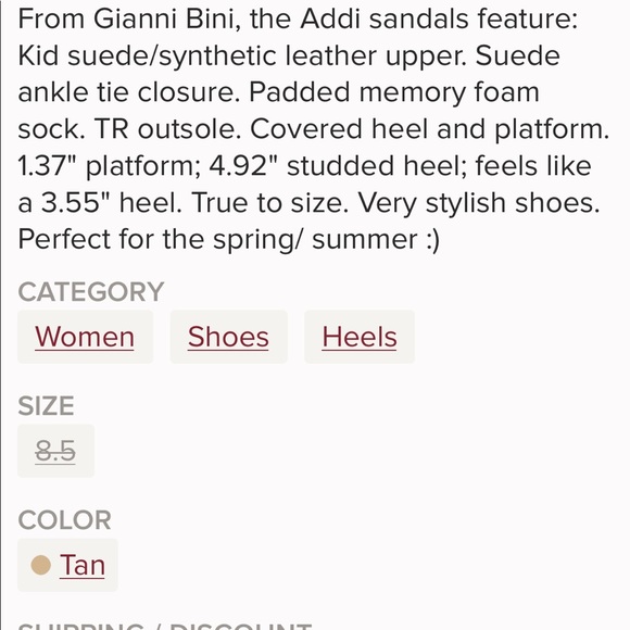 Gianni Bini Addi Block Heel Sandals - Picture 8 of 8